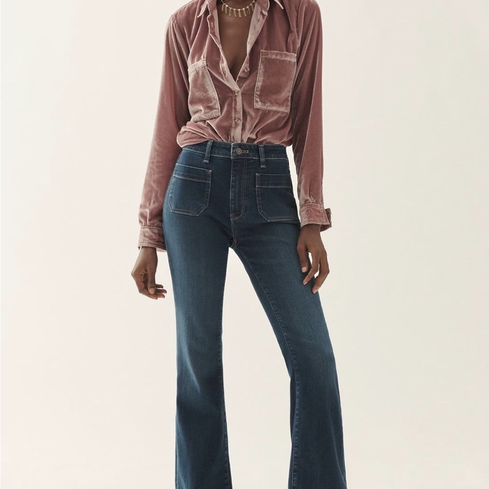 Pilcro Dark Blue Flare Jeans